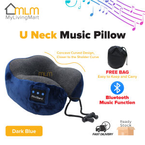 U Shape Music Pillow Rebound Memory Foam Hump U Pillow Travel Pillow Neck Pillow Car Pillow Head Rest Cushion Bantal 枕头