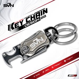 SEVEN SERIES ALLOY KEYCHAIN DESIGN BB WITH MULTI-TOOLS GRAY SVN-09283 KEY HOLDER FOR UNIVERSAL MOTORCYCLE AND CAR