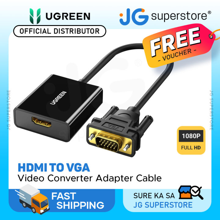 UGREEN 1080p HDMI Female to VGA Male Video Converter Adapter Cable