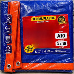 Terpal Plastik A10 Ukuran 3x10 Meter Tebal Premium Anti Air Kuat dan Awet