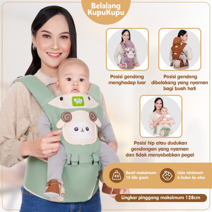 Gendongan Bayi Hipseat Ransel Baby Joy Bahan Kuat Nyaman Bahan
