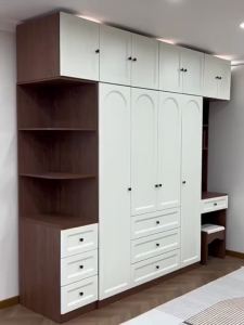 Wardrobe Family Bedroom French Style Wardrobe Integrated Makeup Stand Bedside Wardrobe Economic Mix