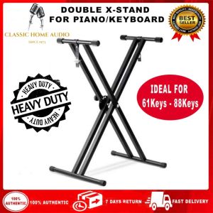 CLASSIC AUDIO Keyboard Stand Supper Heavy Duty Double X Portable Yamaha Keyboard Stand Load Capacity Upto: 120kg ( Ideal For All Keyboard Type) (ORIGINAL)