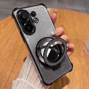 เคสกากเพร+ขา สำหรับ VIVO V60 เคสกันกระแทกกากเพชร