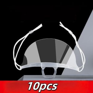 10pcs Face Shield Chef Masker Koki Transparan Pelindung Wajah untuk Kantin Restoran Kitchen Anti Droplet