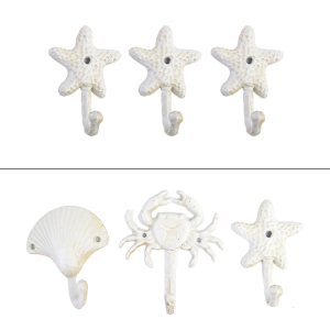 Sturdy Iron Wall Hook Set Coastal Farmhouses Styles Metal Coat Rack Alternative