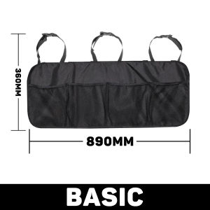 Car Seat Back Organizer for Trunk Universal High Capacity Adjustable Car Backseat Storage Mesh Net Auto Interior Accessories