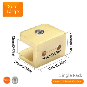 LITUILI Kệ treo tường Kẹp chữ U bằng kính Kẹp chữ U bằng kính Kẹp kính Kẹp kính Bộ 10 Cái Giá đỡ cố định kính Kẹp kệ kính Kệ đựng đồ trong phòng tắm