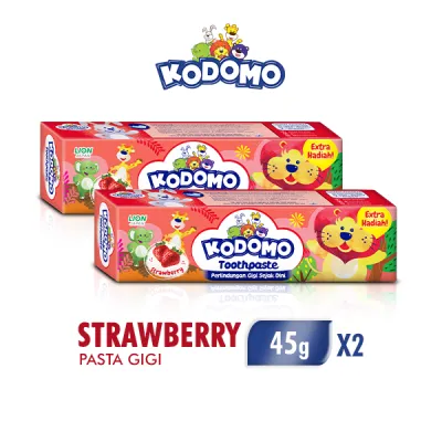 [Paket isi 2] KODOMO Pasta Gigi Strawberry Tube 45GR