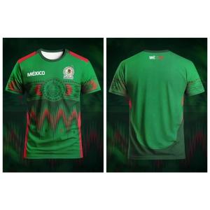 [Local Stock] VCC Mexico 3D Printed Football Jersey T-shirts  Summer Mens Womens Same Quick-drying Tees Outdoor Sports Tops Training Clothes