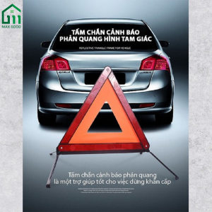 Biển Cảnh Báo Nguy Hiểm - Biển Tam Giác phản quang cảnh báo cho xe hơi gấp gọn tiện lợi