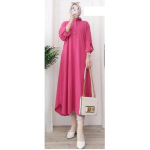 BAJU SESILIA LONG TUNIK KEKINIAN BAHAN CRINKLE PREMIUM M L XL