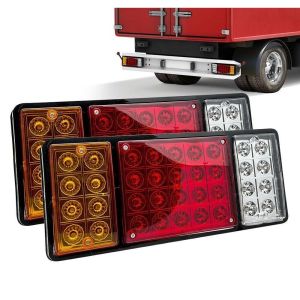 Lampu stop led truk mobil canter ps220 ps125 ps190 ps136 3 warna persegi terang
