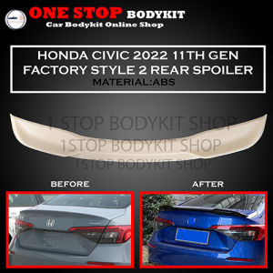 HONDA CIVIC 11TH GEN 2022 RS STYLE FACTORY STYLE 2 REAR TRUNK SPOILER ABS SKIRT LIP BODYKIT