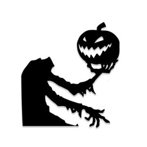 Scary Reusable Fabric Halloween Skeleton Hand Door Wall Decoration Pumpkin Decal For Home Office Party Easy Foldable