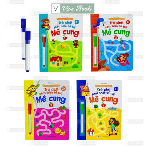 Sách - Bộ 4 Quyển Trò Chơi Mê Cung Phát Triển Trí Tuệ - Wipe Clean - Cho Bé 2-6 Tuổi
