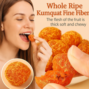 Licorice Flavored Dried Kumquats in Bags Candied Herbal Fruit Refreshing and Sweet and Sour Snack冰糖甘草金桔干