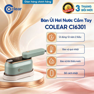 (New) Bàn Ủi Hơi Nước Cầm Tay 2 Trong 1 CI6301 Bàn Là Vừa Ủi Nước và Khô Tay cầm dạng xoay gấp gọn Du Lịch Tiện Lợi - Hàng Chính Hãng