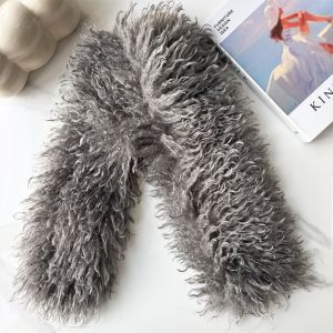 PYA94 ic Button Curly Imitation Wool Scarf Fluffy Soft Womens Scarf Gift Solid Color Neck Warmer Winter