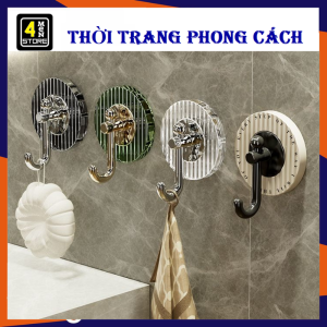 COMBO 4 Móc Dán Tường Cao Cấp Siêu Dính Chịu Lực Dáng Tròn Sang Trọng - Móc Quần Áo Khăn Dụng Cụ Bếp Đồ Nhà Tắm Tiện Lợi
