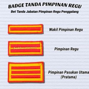 Bet Tanda Jabatan Pimpinan Regu (pinru)Wakil Pimpinan Regu (Wapinru)Pimpinan Pasukan Utama (Pratama) Bordir.