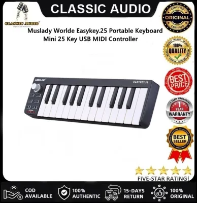 Muslady Worlde Easykey.25 Portable Keyboard Mini 25 Key USB MIDI Controller (classic audio original)