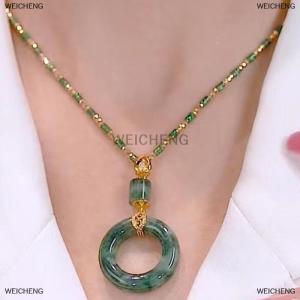 [COD] WEICHENG New Vintage Bamboo Necklace Light Luxury And Unique Imitation Pendant Ancient Method Sun Totem Necklace Flower Collar Chain