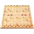 实木中国象棋套装大号可折叠木盒棋盘便携式儿童学生成人高档相棋Solid wood Chinese chess set large foldable wo. 
