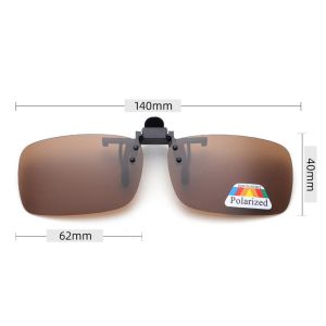 HUIHEYU Outdoor UV Protection Vision Care Night Vision Clipon Driving Clip-on Sunglasses Polarized Eyeglasses Flip Up Eyewear Eyeglasses Lenses