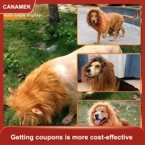 【CANAMEK】 Dễ Thương Pet Dog Cosplay Quần Áo Lion Mane Cho Chó Trang Phục Thực Tế Sư Tử Tóc Giả Cho Trung Bình Để Lớn Chó Với Tai Pet Phụ Kiện
