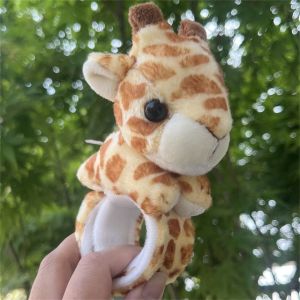 GHRDU Jungle Animal Stuffed Animal Wristband Clap Circle Panda Tiger Cartoon Slap Bracelet Party Favor Comfortable Party Supplies