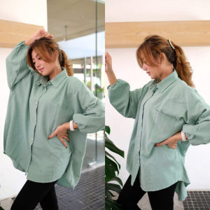 Kemeja OOTD Wanita Korea Oversize Terbaru