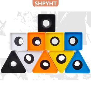 [COD] SHPYHT SPORTS Durable microphone interview triangular logo flag station ABS plastic