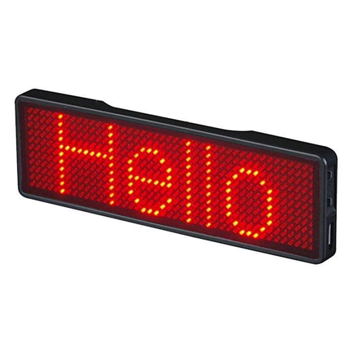 Bluetooth LED Name Badge Rechargeable Light Sign DIY Programmable