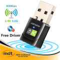AC600 FREE DRIVER 600Mbps Wireless USB Wifi Adapter 2.4G 5GHz Dual Band 802.11b/n/g/ac Network Card Receiver Wifi Dongle. 
