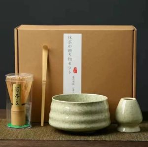 【Local Stock】Japanese matcha gift box 4-piece set suitable for friends gathering抹茶工具套装