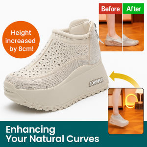 Womens Sneakers / Comfortable Soft Platform Sole 8cm Height Increase / Casual Sports Daily Wear For Petite Women