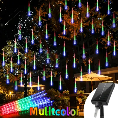 288 LEDs Solar Meteor Shower Lights IP65 Waterproof Decorative Lights for Wedding Christmas Party Holiday