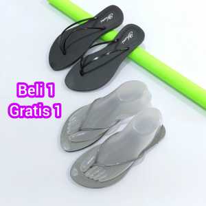 sl promo sandal jepit teplek rubbi beli 1 gratis 1