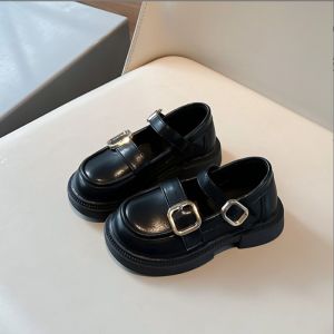 21-35 2026 Summer Autumn New Girls Leather Shoes Fashion Baby Princess Shoes Soft Bottom Trendy Casual Solid Color Single Shoes
