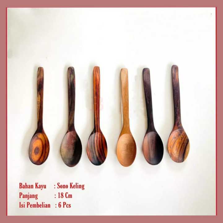 SENDOK KAYU SONO KELING UKURAN SENDOK MAKAN ISI PCS Sendok