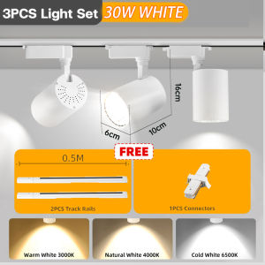 10W LED Track Lighting Heads H Type Track Light Heads Dimmable Bright Ceiling Spotlight Fixtures Accent Art 3000K 4000K 5000K Adjustable