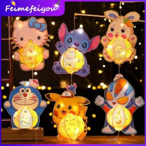 DIY Lantern 2024 Creative DIY Lantern Mid Autumn Festival Hand Glow Toy Rabbit Lantern DIY Material Pack