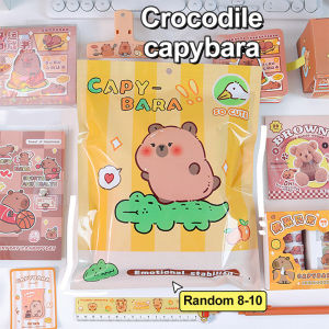 ชุดเครื่องเขียนแบบพกพาสุดเซอร์ไพรส์สำหรับชุดเครื่องเขียน Capibara อุปกรณ์เครื่องเขียนรางวัลนักเรียนระดับประถมศึกษากล่องทึบของเล่นชุดกล่องของขวัญสร้างสรรค์ใช้ของขวัญโรงเรียน