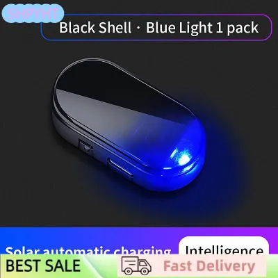 SHPYHT ไฟกระพริบ LED 1ชิ้นไฟสัญญาณเตือนแบบไร้สายกันขโมย ไฟฉุกเฉินพลังงานแสงอาทิตย์