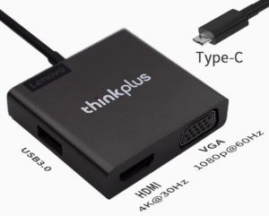 Lenovo USB-C 3-in-1 Hub Type C to USB 3.0+HDMI+VGA