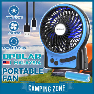 Opolar F20 Desk Fan Battery Operated Fan Portable Rechargeable Fan 3 Speeds Handheld Fan for Home Office Camping USB 野营迷
