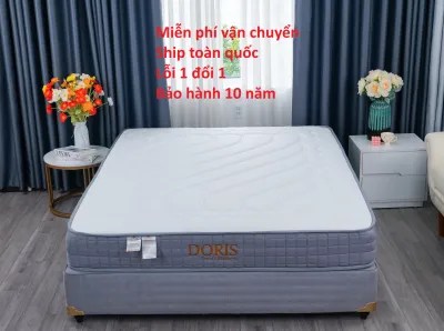 ( Giao Hàng Toàn Quốc ) ĐỆM LÒ XO TÚI CUỘN KIM CƯƠNG - BẢO HÀNH 10 NĂM - DORIS - HÀNG CHÍNH HÃNG