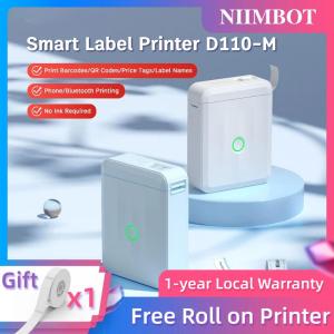 NIIMBOT D110M Upgraded Mini Bluetooth Thermal Label Printer for 12-15mm Name and Home Organization Stickers