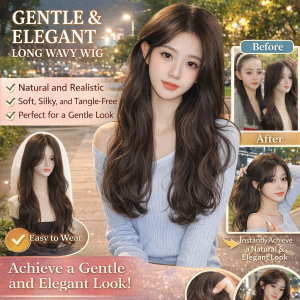 Long Wavy Wig Cosplay Party Full Wig Gentle Sisterly Style Hair Extensions Wig 全头假发套